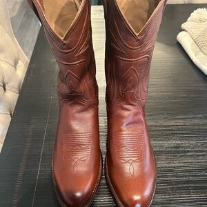 Tecovas Rich Brown Leather Cowboy Boots